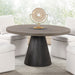 Broager 5 Pc Dining Table Set (White Caster Chairs) - Rustic Oak/Dark Walnut - 5 Pc Dining Table Set (White Caster Chairs) (FM3331DB-RT-5PC-00WH)
