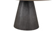 Broager 5 Pc Dining Table Set (White Swivel Chairs) - Rustic Oak/Dark Walnut