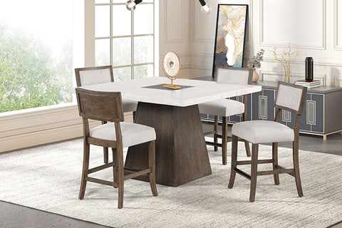 Grasten 5 Pc Counter Ht Table Set - Dark Walnut