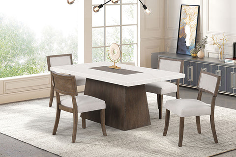 Grasten Side Chair (Set of 2) - Dark Walnut/Light Gray