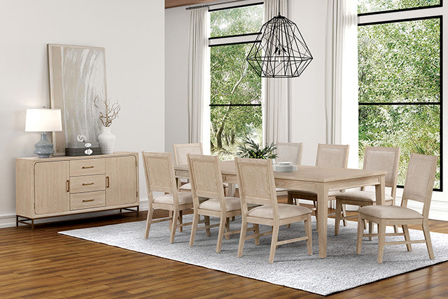 Sandnes 7 Pc Dining Table Set - Light Oak