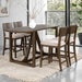 Vellara Counter Ht Table, Wood Top - Dark Walnut