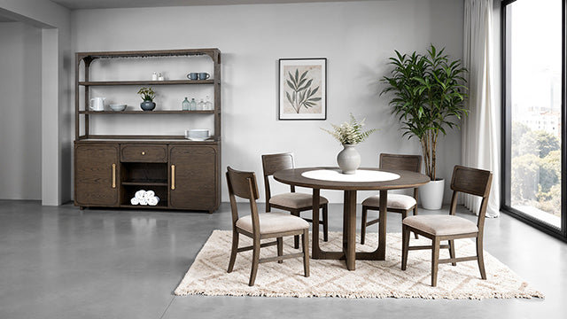 Vellara Hutch & Buffet - Dark Walnut