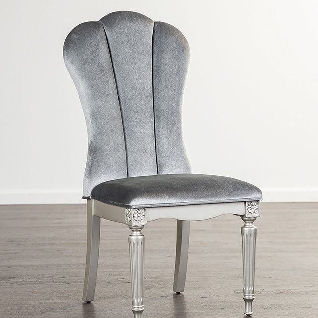 Melodi Parc Side Chair (Set of 2) - Silver/Light Gray