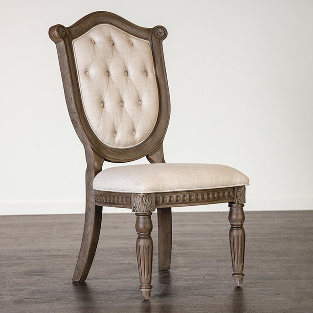 Seven Oaks Side Chair (Set of 2) - Weathered Oak/Beige
