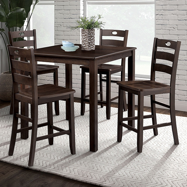 Lubbock 5 Pc. Counter Ht. Table Set - Espresso