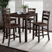 Lubbock 5 Pc. Counter Ht. Table Set - Espresso