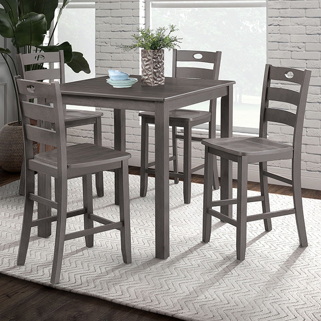 Lubbock 5 Pc. Counter Ht. Table Set - Gray
