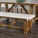Losone Bench w/ Cushion - White/Brown