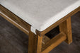 Losone Bench w/ Cushion - White/Brown