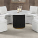 Varde Round Dining Marble Table - Black/White