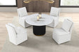 Varde 5 Pc Dining Table Set - Black/White
