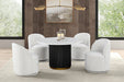 Varde Round Dining Marble Table - Black/White