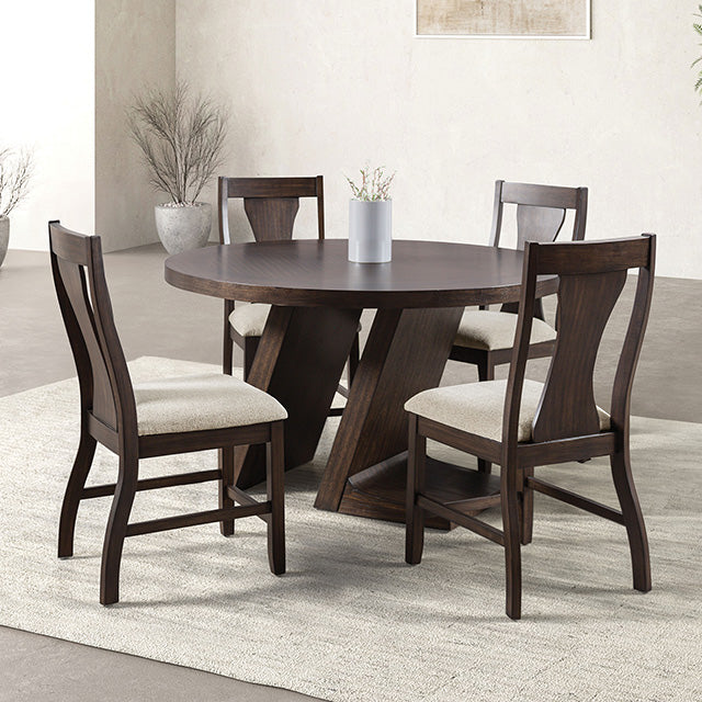 Holsworthy Round Dining Table - Espresso