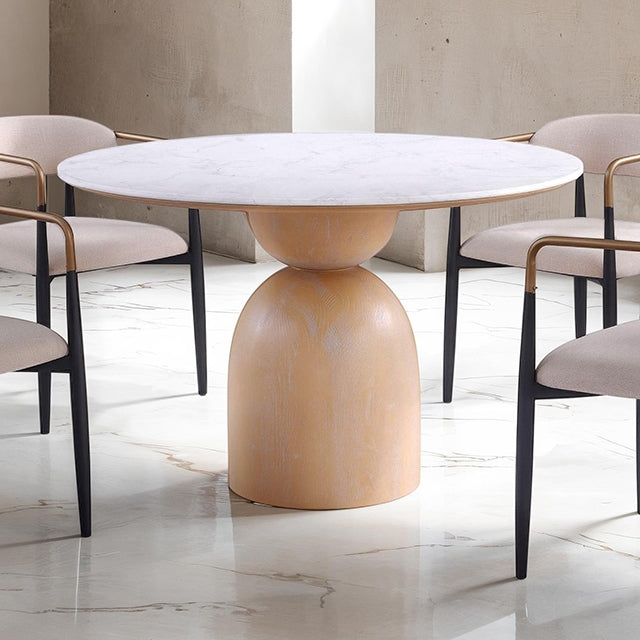 Neasden Dining Table - Natural/Black/White
