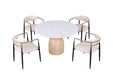 Neasden Dining Table - Natural/Black/White