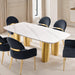 Northall Dining Table - Gold/White