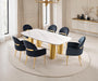 Northall Dining Table - Gold/White