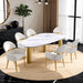 Northam 5 Pc Dining Table Set - White/Matte Gold