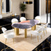 Northwich 5 Pc Dining Table Set - Black/Gray/Matte Gold