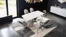 Lenvik 7 Pc Dining Table Set - White/Brown