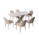 Lenvik 7 Pc Dining Table Set - White/Brown
