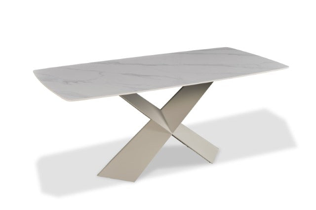 Lenvik 7 Pc Dining Table Set - White/Brown