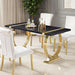 Horley 5 Pc. Dining Table Set - Black/Gold