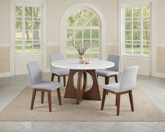Ostbirk 5 Pc. Dining Table Set - Walnut