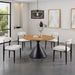 Athan Round Dining Table - Oak/Black