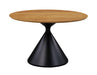 Athan Round Dining Table - Oak/Black