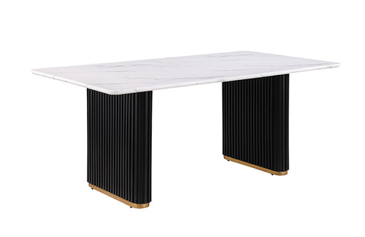 Minden Dining Table - Black/White