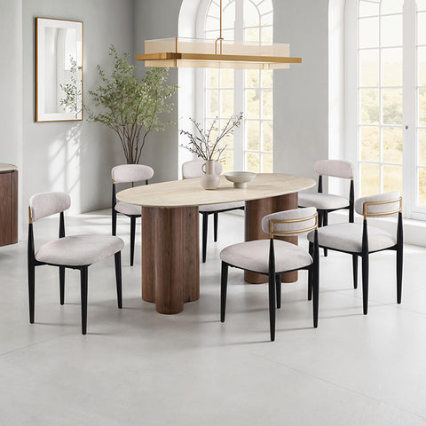 Kronus Oval Dining Table - Walnut