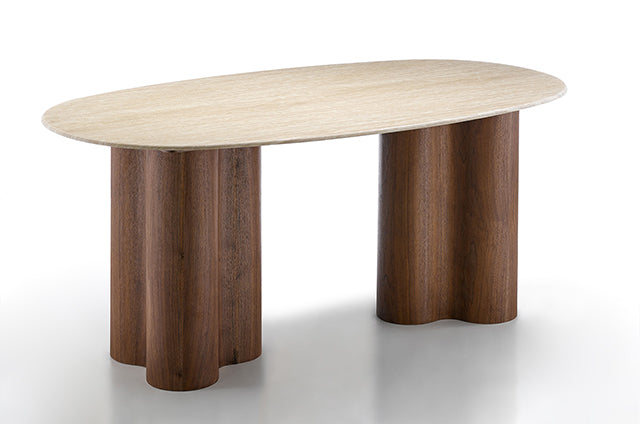 Kronus Oval Dining Table - Walnut