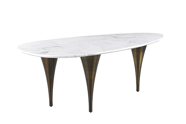 Ciaran Oval Dining Table - Black/White