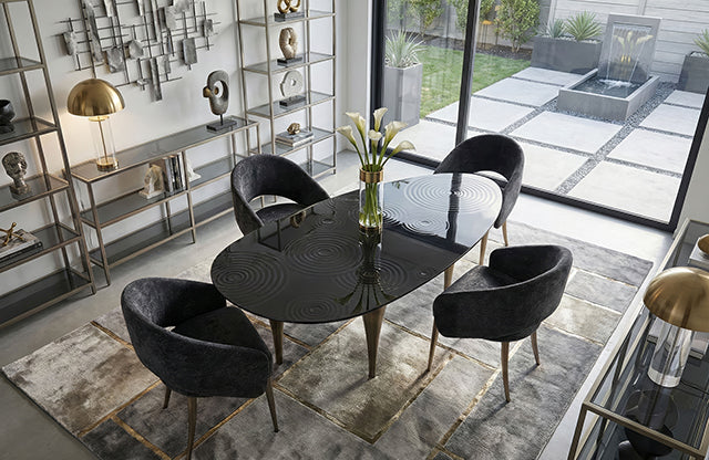 Dublin Oval Dining Table - Obsidian Black