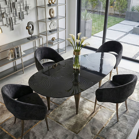 Dublin 5 Pc. Dining Table Set - Obsidian Black