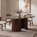 Narvik Oval Dining Table - Dark Brown/Walnut