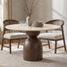 Cirava Round Dining Table - Light Beige/Walnut