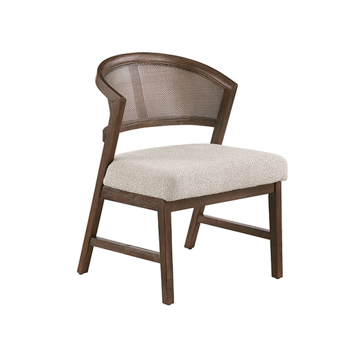 Cirava Side Chair w/ Rattan Back (Set of 2) - Walnut