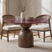 Cirava Round Dining Table - Red/Walnut
