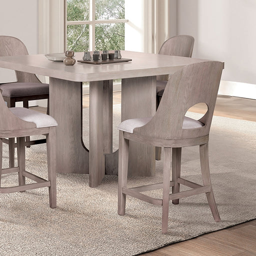 Sterling West 7 Pc Counter Ht Table Set - White Oak