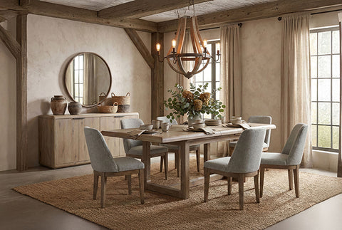 Solenne Arc Upholstered Chair - Knotty Grained Oak