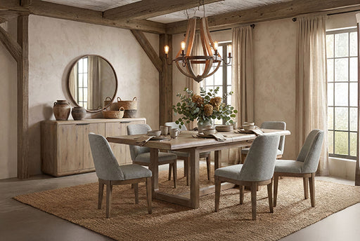 Solenne Arc Upholstered Chair - Knotty Grained Oak