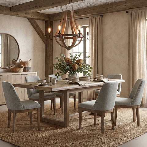 Solenne Arc 5 Pc. Dining Set - Knotty Grained Oak