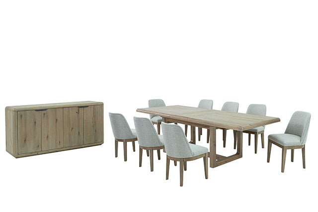 Solenne Arc 7 Pc. Dining Set - Knotty Grained Oak