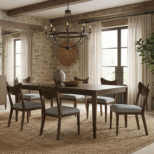 Clarksburg 7 Pc. Dining Table Set - Walnut - 7 Pc. Dining Table Set