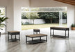Neue Mills End Table - Weathered Black/Brown