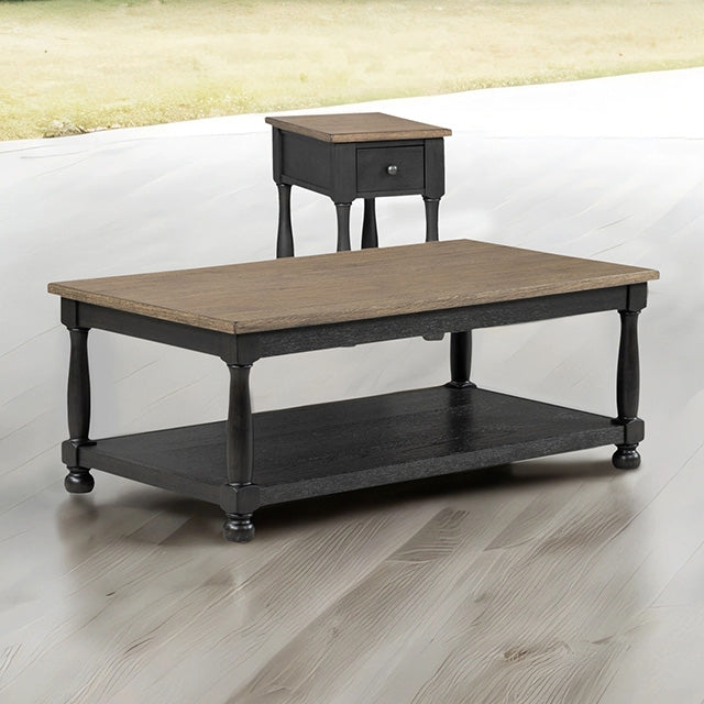 Neue Mills Rect Cocktail Table - Weathered Black/Brown