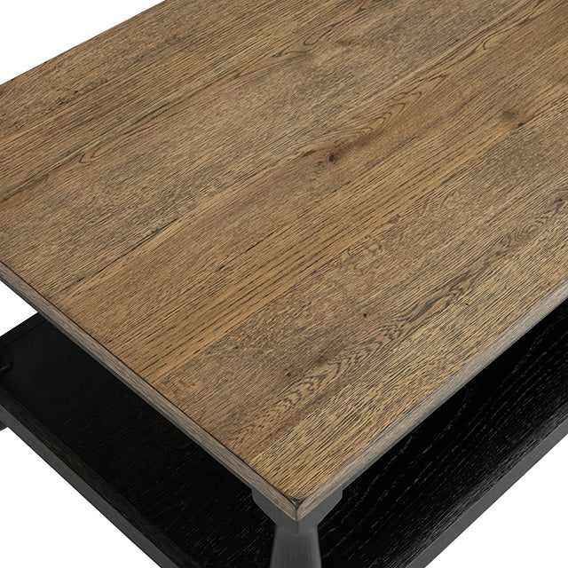 Neue Mills Rect Cocktail Table - Weathered Black/Brown